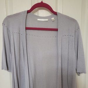 Silver-Gray Crop Cardigan